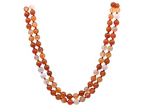 Amazing Gemstone Carnelian Mala Beads - 108 Prayer Beads for Meditation and Mindfulness Practice, Handcrafted Mala Beads with Natural Gemstones for Spiritual Healing and Relaxation (Knotted) - color: Carnelian, style: Knotted