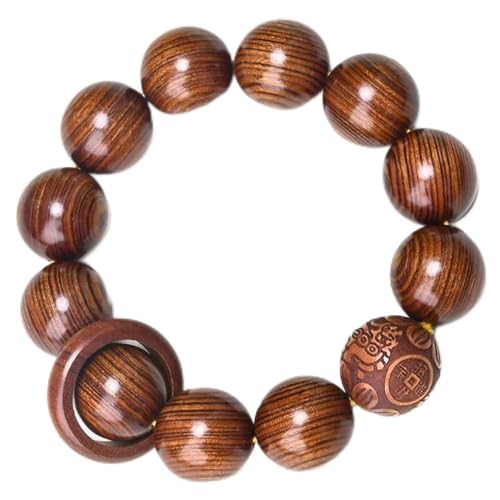 Prayer Bead bracelet Mala Beaded Bracelets for Men Women 12/15MM … - color: 20mm 12 Beads Black Rosewood with Circular Ring