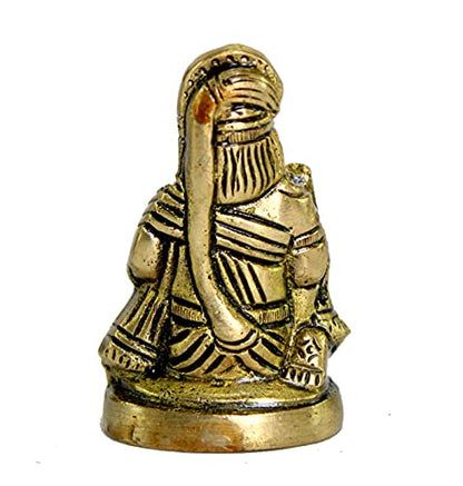 Brass Hanuman Anjaneya Pavan Putra Bajrangbali Idol Murti Moorti Statue (2.5 Inch) - style: Hanuman