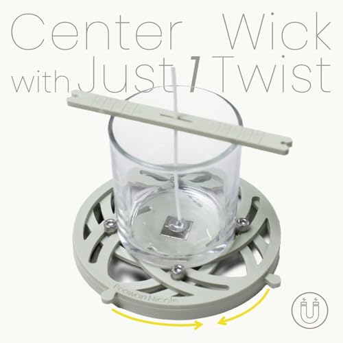 BOOWAN NICOLE Universal Wick Centering Setter Tool for Candle Making - Center & Set Wicks in 1 Second, Wick Holder for Most Candle Jar & Refill Sizes (Pro A0399*5) - size: Pro A0399*5