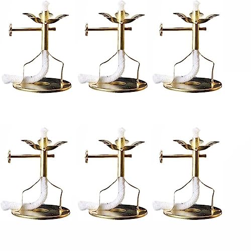 Leadigol Wick Holder Stable Durable Buddha Supplies Alloy Fotang Brass with Wick Oil Lamp Wick Base(S)