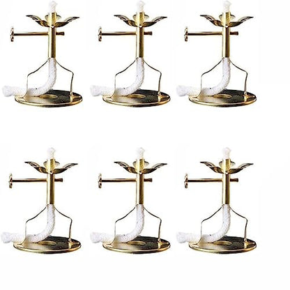 Leadigol Wick Holder Stable Durable Buddha Supplies Alloy Fotang Brass with Wick Oil Lamp Wick Base(S)