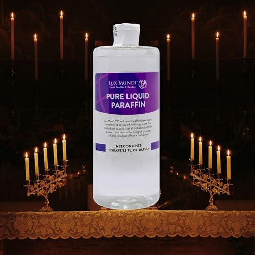 Altar Pure Liquid Paraffin Candle Fuel for Liturgical use | Liquid Church Candle Fuel Wax Free | Suitable for use in All Candle Shells | 1 US Quart or 32 Fluid Ounces.