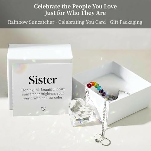 Hegelda Sister Birthday Gifts Crystal Suncatcher Christmas Ornaments - color: Sister