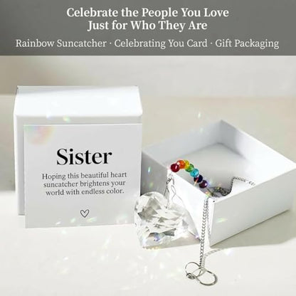 Hegelda Sister Birthday Gifts Crystal Suncatcher Christmas Ornaments - color: Sister