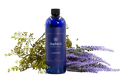 Sophia's Lavender Fragrance Lamp Oil Refills, Effusion Lamp Fragrance Oil for Redolere Lamps, Scented Lamp Oil for Fragrance Lamps, 16 Fluid Ounces of Catalytic Scented Oil Made in USA - color: Lavender