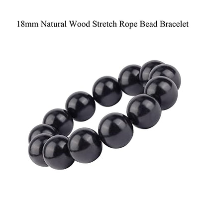 Prayer Bead bracelet Mala Beaded Bracelets for Men Women 12/15MM … - color: 18mm 13 beads ebony