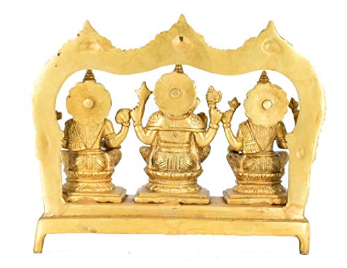 Brass Brass Lakshmi Ganesh Saraswati Statue Set Idol Home Decor Figurine