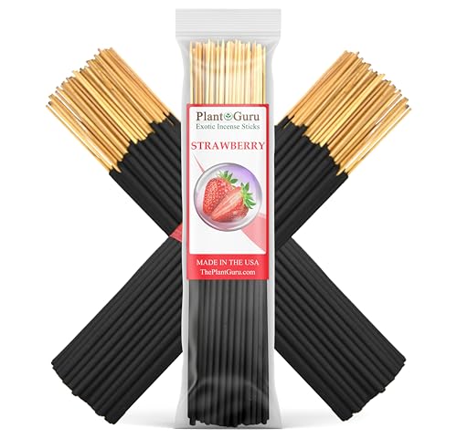 Strawberry Exotic Incense Sticks 7 Inch - Bulk 1 Bundle 85 to 100 Sticks - Natural 7" Long Lasting Aroma that Burns for 30 to 45 Minutes.