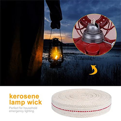 1" Inch Wide Oil Lamp Wick, Cotton Lantern Wick Oil Lantern for Kerosene Burner Lighting & Paraffin Oil Wick (3 Rolls, 6 Foot Each) - size: 1" 6 Ft (3-Pack)