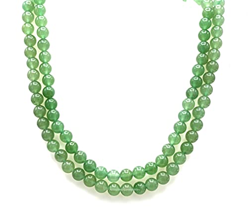Amazing Gemstone Green Aventurine Mala Beads - 108 Prayer Beads for Meditation and Mindfulness Practice, Handcrafted Mala Beads with Natural Gemstones for Spiritual Healing and Relaxation (Plain) - color: Green Aventurine, style: Plain
