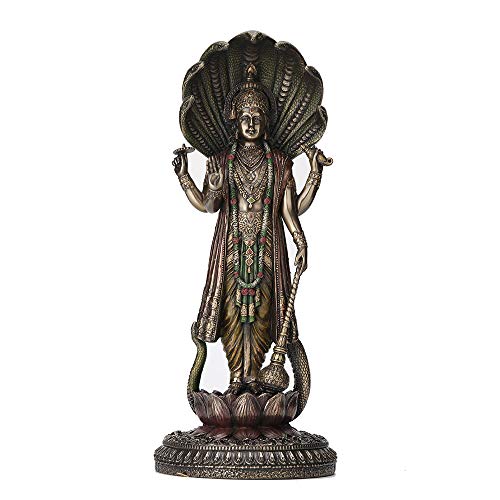 Veronese Design Hindu God Shesha Vishnu Figurine Statue, 12.5 Inch