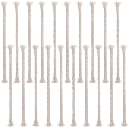 20PCS 1/4" Round Cotton Oil Lamp Wicks, Braided Replacement Wick