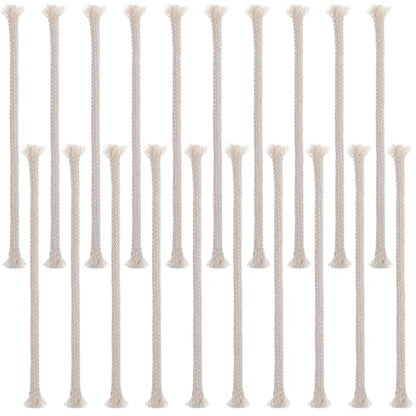 20PCS 1/4" Round Cotton Oil Lamp Wicks, Braided Replacement Wick