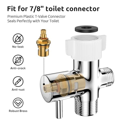 Arofa Hands-Free Bidet Sprayer, Dual Control Mode Bidet Attachment - color: Stainless Steel(Hands-Free), size: 1 Pack