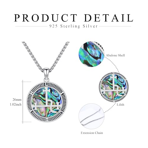 Coexist Necklace 925 Sterling Silver Yin Yang/Star of David Pendant World Religions Harmony Necklace Religion Jewelry Gift for Men - style: Lilith