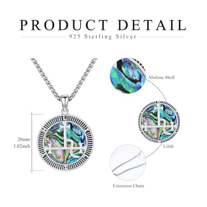 Coexist Necklace 925 Sterling Silver Yin Yang/Star of David Pendant World Religions Harmony Necklace Religion Jewelry Gift for Men - style: Lilith