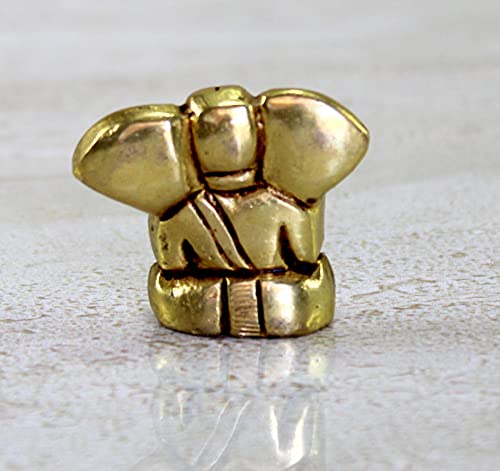 eSplanade Brass Ganesha Idol for Car Dashboard God Idol - 2" Inches Ganesha Murti for Desk Decor, Ganapati Statue, Ganapathi Sculpture | Antique Decor Item | Home Decor Gift Showpieces - style: Ganapati