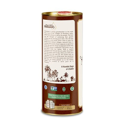 Chekko Cold Pressed Sesame Oil (Virgin, Kachi Ghani, Chekku) - 1L - 2 Pack - size: 33.8 Fl Oz (Pack of 2)
