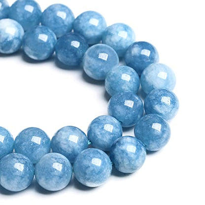 4MM 86PCS Blue Aquamarine Jade Loose Beads for Jewelry Making DIY Bracelet - color: Aquamarine Jade, size: 4mm
