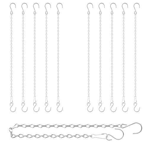 RIFNY Plant Chain for Hanging Plants, 20 Inch Hanging Basket Chain, Silver - color: Silver, size: 20 Inch 10pcs