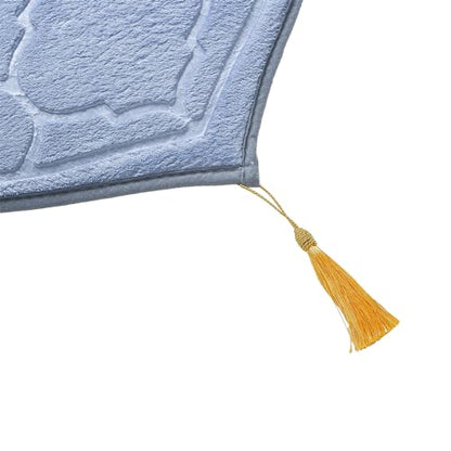 JE JOUE Prayer Rug Muslim Mat Islamic - Thickening Sponge Muslim Rug for Men Women Eid Travel Ramadan, Soft Luxury Great for Knees and Forehead （Gray） - color: Grey