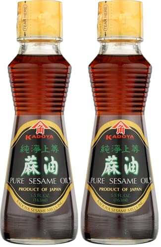 Kadoya 100% Pure Sesame Oil | 5.5 oz | Pack of 2 - size: 5.5 Fl Oz (Pack of 2)