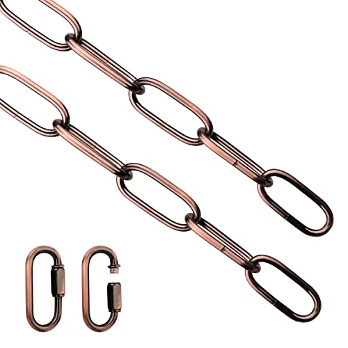 Helunsi Industrial Lighting Chain, 6 Feet Red Bronze Light Fixture Chain - color: Red Bronze