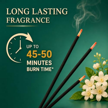 Zed Black Jasmine Incense Sticks, Sweet Blooming Floral Scent, 120 Sticks - color: Jasmine