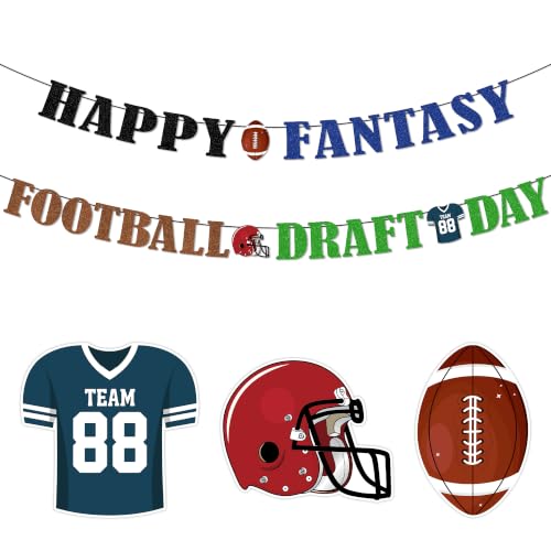 Fantasy Football Party Decorations, Draft Day Banner for League Party - color: Fantasy Football