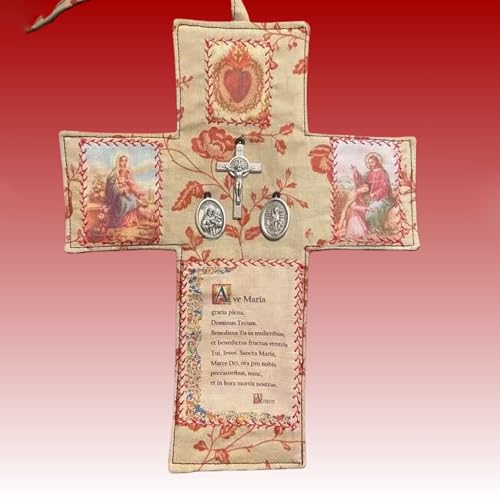 Handcrafted Pocket Shrine Catholic – Portable Travel Prayer Kit & Folding Personal Altar Gifts, Pocket Shrine with Silver Cross, Faith Edition Pocket Devotional, Pocket Prayer & Altar for Spiritual Faith Practices (B) - color: B