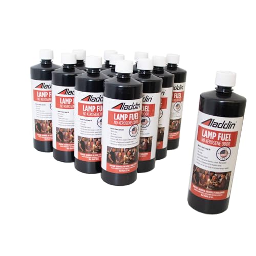 Aladdin Clear Lamp Oil Fuel - Kerosene Alternative Clean Burning Odor Free for Indoor/Outdoor Flat Wick Lanterns, Lamps and Tiki Torches, 384 Ounces - size: 384 ounces