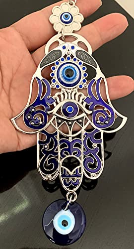 Betterdecor Blue Evil Eye Hamsa Hand Hanging Home Office Decoration-023
