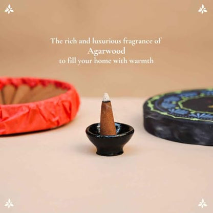 Boond Fragrances Dhoop - Pure Agarwood Incense Cones (Oudh)