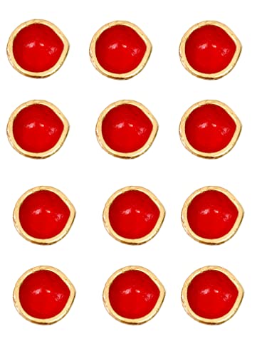 New Red Diwali Clay Diya Dia with Cotton Wicks for Puja Pooja Clay Diyas for Diwali Tea Light Holder Indian Decor Deepawali Deepak Oil Lamps Diwali Decor Navratri Puja- 2 inch Pack of 12