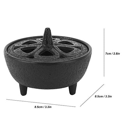 Cast Iron Incense Burner Holder, Lotus Shaped Aromatherapy Burner Incense Burners Towers Incense Burner Bowl Holder for Home Decoration Bathroom Bedroom Cone Incense or Wax Melts