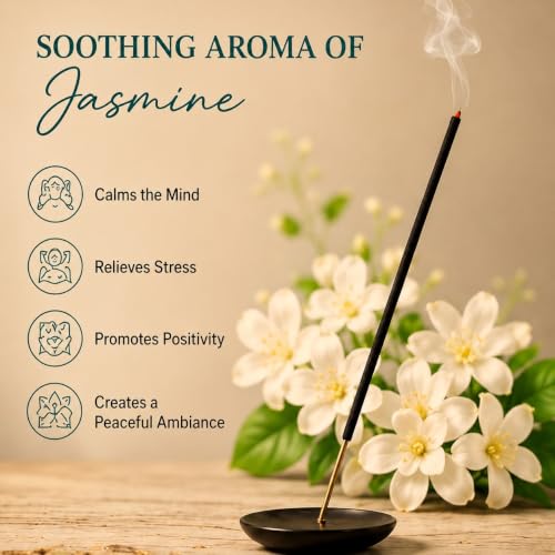 Zed Black Jasmine Incense Sticks, Sweet Blooming Floral Scent, 120 Sticks - color: Jasmine