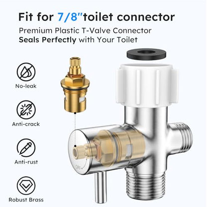 Arofa 2 Pack Handheld Bidet Sprayer for Toilet, Adjustable Water Pressure - color: Brushed Nickel, size: 2 Pack