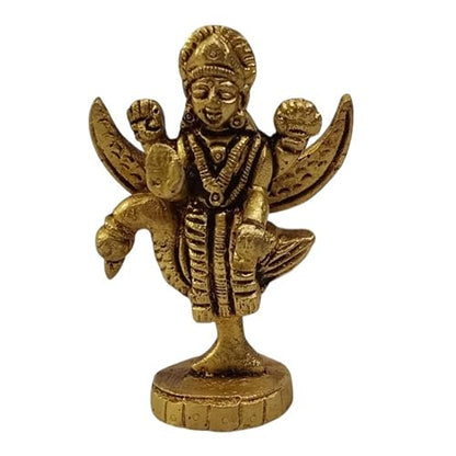 Brass Brahmani Maa Idol, 3 Inch, 100g, Handcrafted Brahmani Devi Murti for Home Temple, Pooja Room & Altar Decor