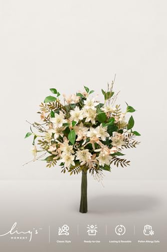 Ling's moment Artificial Flower Greenery Combo, Faux Floral Stems, 66pcs - color: Grn- Early Autumn in Olive Green