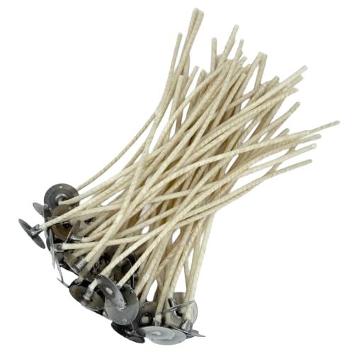HTP 126 | 6 Inch Candle Wicks, 50 Count Pre-Waxed Pre-Tabbed - size: 50 HTP - 126