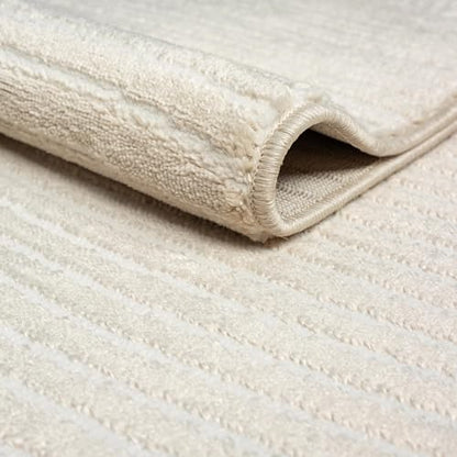 Abani Neutral Beige Area Rug | 10' x 14' Tan Geometric Carpet with Zen Circle Pattern | Washable Rugs for Living Room, Bedroom, Office - color: Beige, size: 10' x 14' (Rectangular)