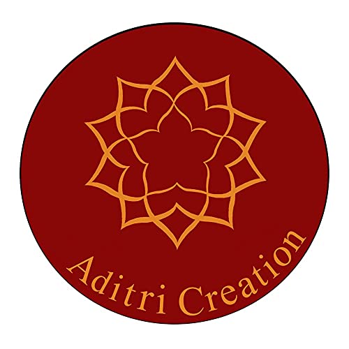 Aditri Creation Ganesha Wall Hanging Metal Ganesh Statue Round Sculpture Idol Indian Traditional wall Hanging Décor Antique Ganpati Statue for Entrance Temple décor Puja Home Decorations (8")