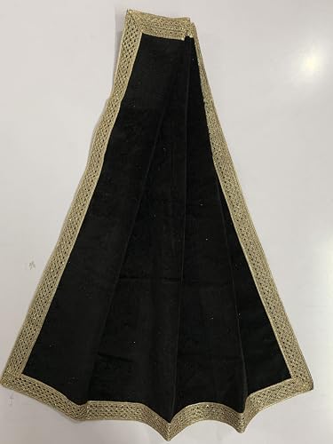 SMMS Spiritual Velvet Table Cloth Altar Tarot Spread (Black, Medium- 61cm*61cm/ 24inch*24inch) - color: Black, size: Medium- 61cm*61cm/ 24inch*24inch