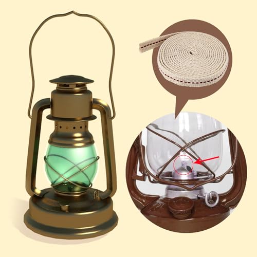 1 Roll Oil Lamp Wick - 6.5 Feet Roll, 1/2 Inch Flat Cotton Wick Replacement - Perfect for Oil Lamps, Lanterns, and Oil Burners (1/2 inch) - size: 1/2 inch