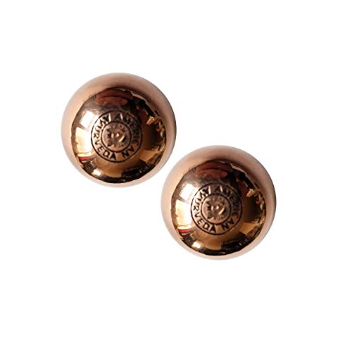 Pure Copper Ball, Bring Integrity and Clear Thinking with Natural Energy Meditation Dia Orb Sphare, Get Mental Agility Grounding Movement Therapy with Copper Orb - 2 pcs & 2 inches - size: 2.0 Inch 2 Balls