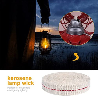 3/4 Inch Wide Oil Lamp Wick, Cotton Lantern Wick Oil Lantern for Kerosene Burner Lighting & Paraffin Oil Wick (6 Rolls, 6 Foot Each) - size: 3/4" -36 Ft