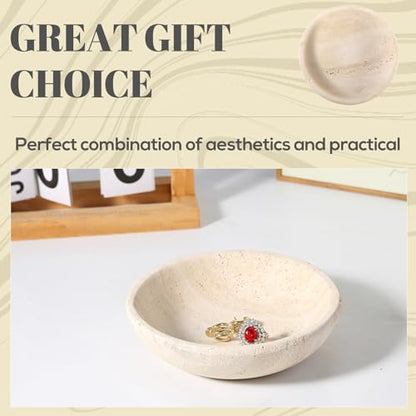 Koville Natural Travertine Incense Holder, Incense Holder for Sticks with 9 Holes, Handmade Incense Burner Ash Catcher for Meditation Yoga SPA, Balsam Fir/Palo Santo/Sage/Cone Incense Holder(Beige) - color: D=150-travertine