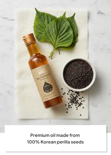 Korean Food Nutty Perilla Oil, Korean Perilla Seeds, Roasted Flavor, 180 ml