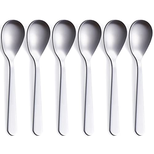 Demitasse Espresso Spoons, Stainless Steel Satin Finish Coffee Spoons, Mini Teaspoons, Sugar Spoons, 4.7-inch, Set of 6, Silver, 6-PIECE, 1 - color: Silver